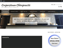 Tablet Screenshot of cooperstownchiro.com